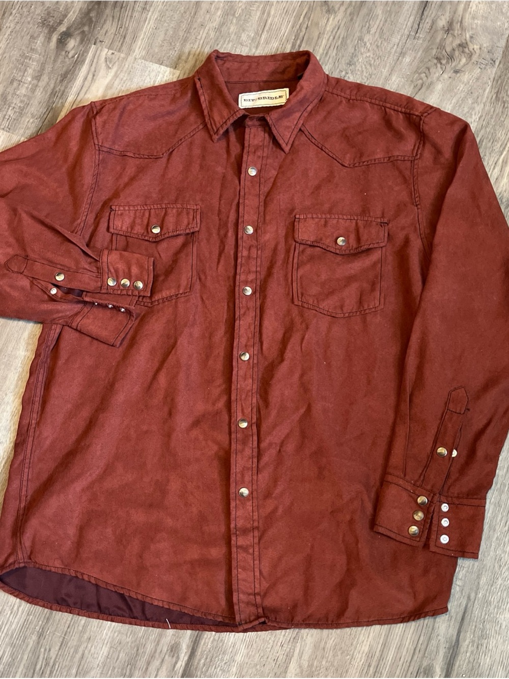 Bit & Bridle Western Snap Shirt L